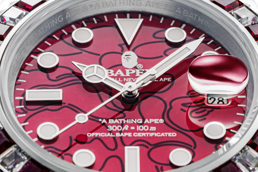 A BATHING APE TYPE 1 BAPEX CRYSTAL STONE watch JDM