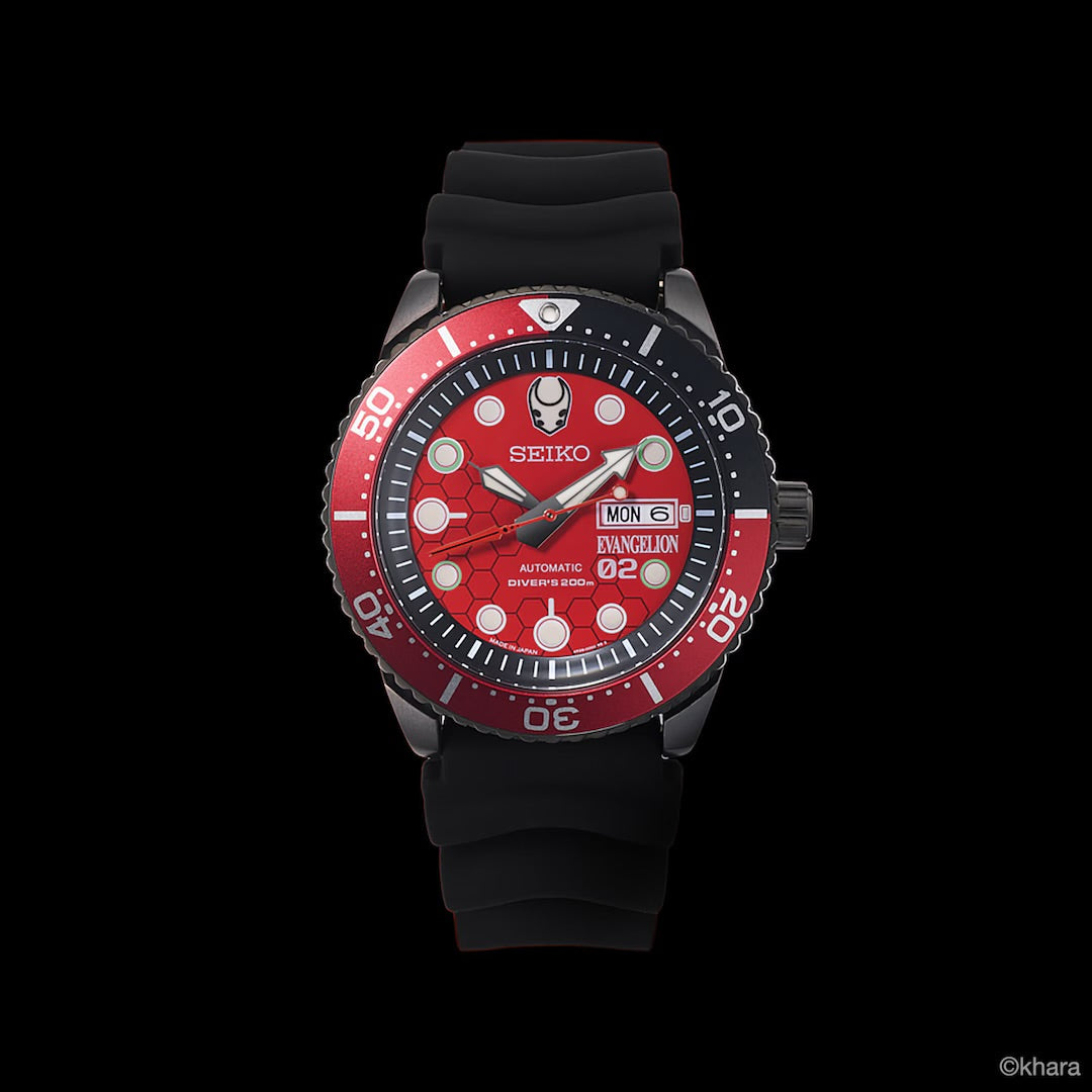 SEIKO X RADIO EVA 新世紀福音戰士 EVA-02 DIVER'S WATCH (EVA-02 MODEL) 限定版 精工 日本製限量手錶 JDM日版