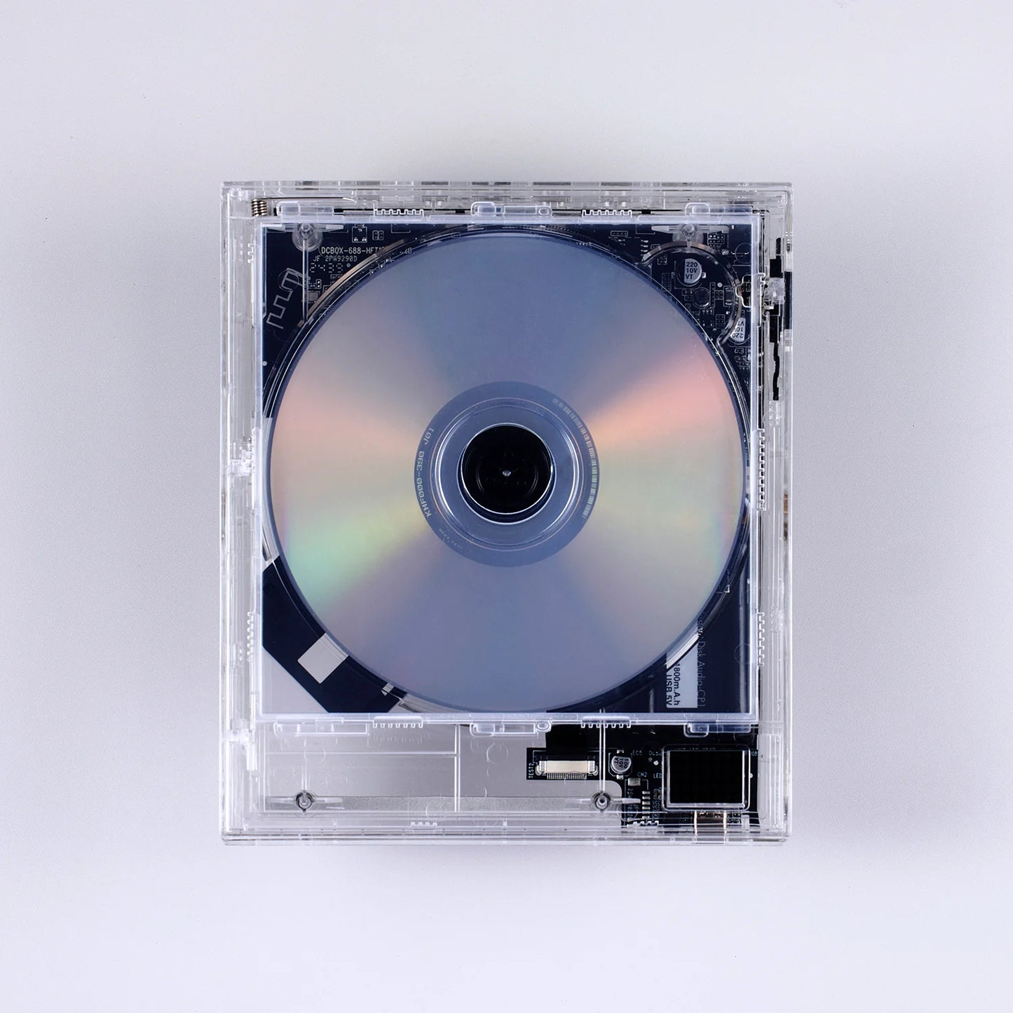 KM5 Instant Disk Audio-CP1 CD player Clear transparent color