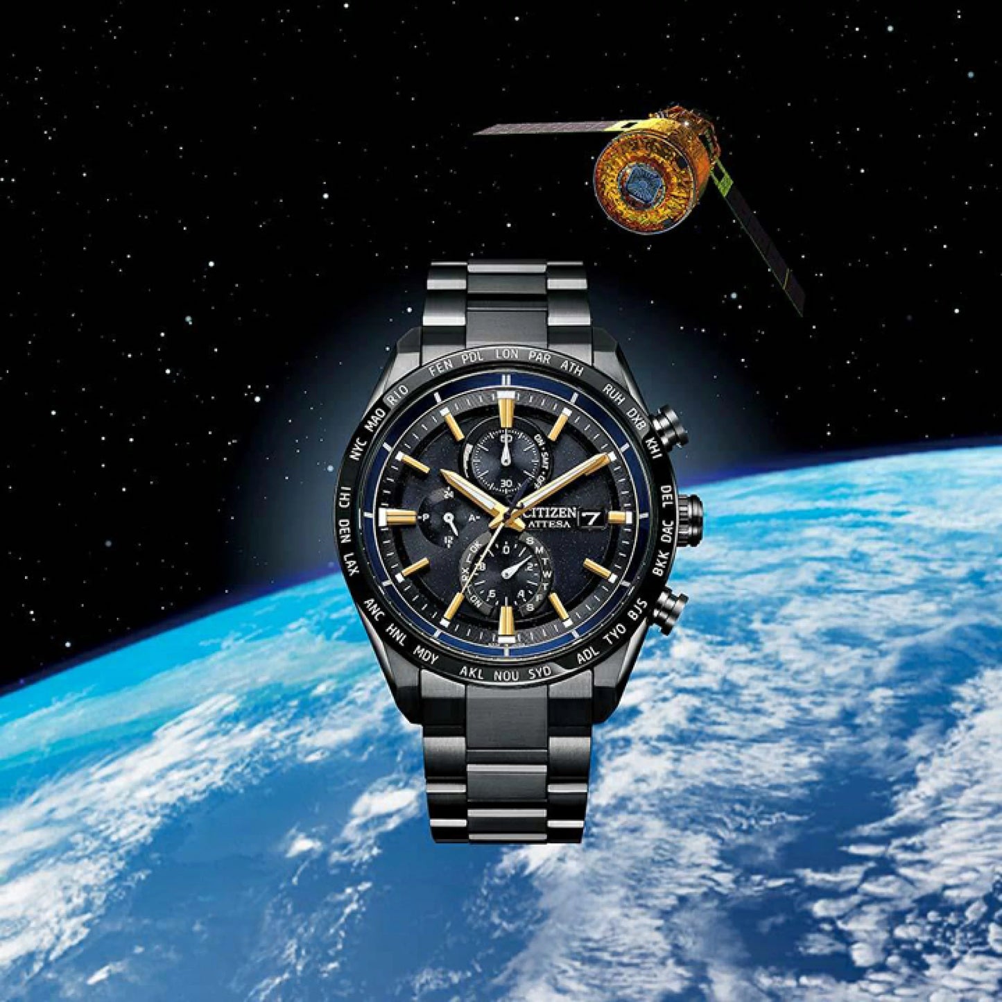 CITIZEN ATTESA ACT Line Black Titanium JAXA LABEL HTV-X Limited model 星辰 日本製限定版手錶 AT8289-67E JDM日版