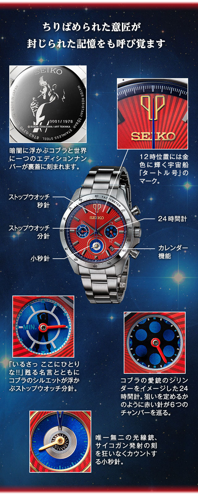 SEIKO COBRA THE SPACE PIRATE 45th Anniversary Edition Watch JDM