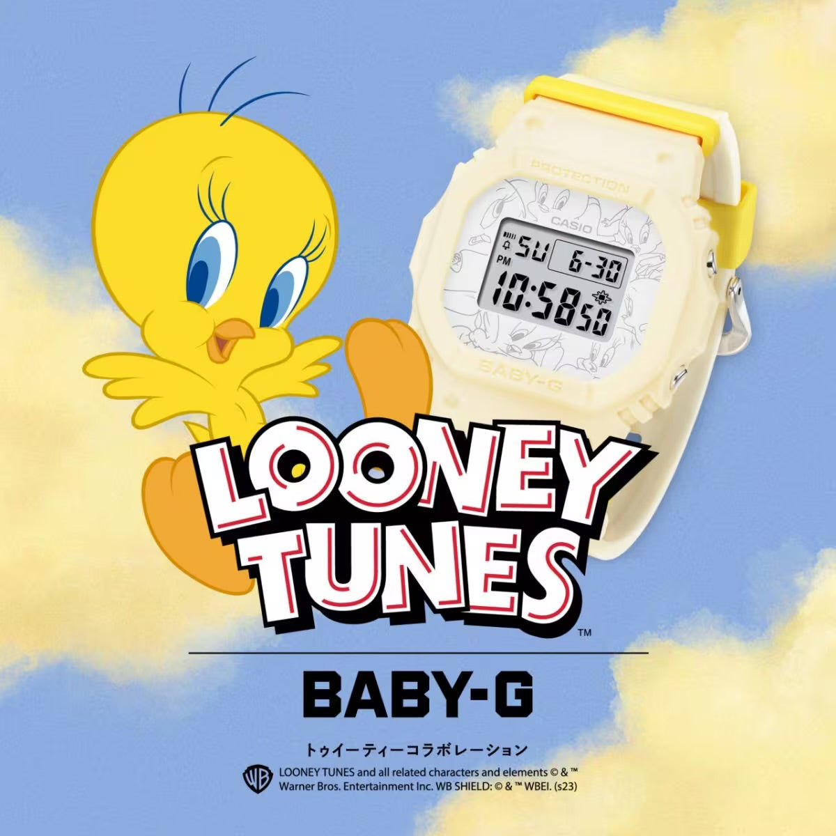 CASIO X TWEETY BABY G BGD-565 Series LOONEY TUNES 翠兒 特別版手錶 BGD-565TW-5JR JDM 日版