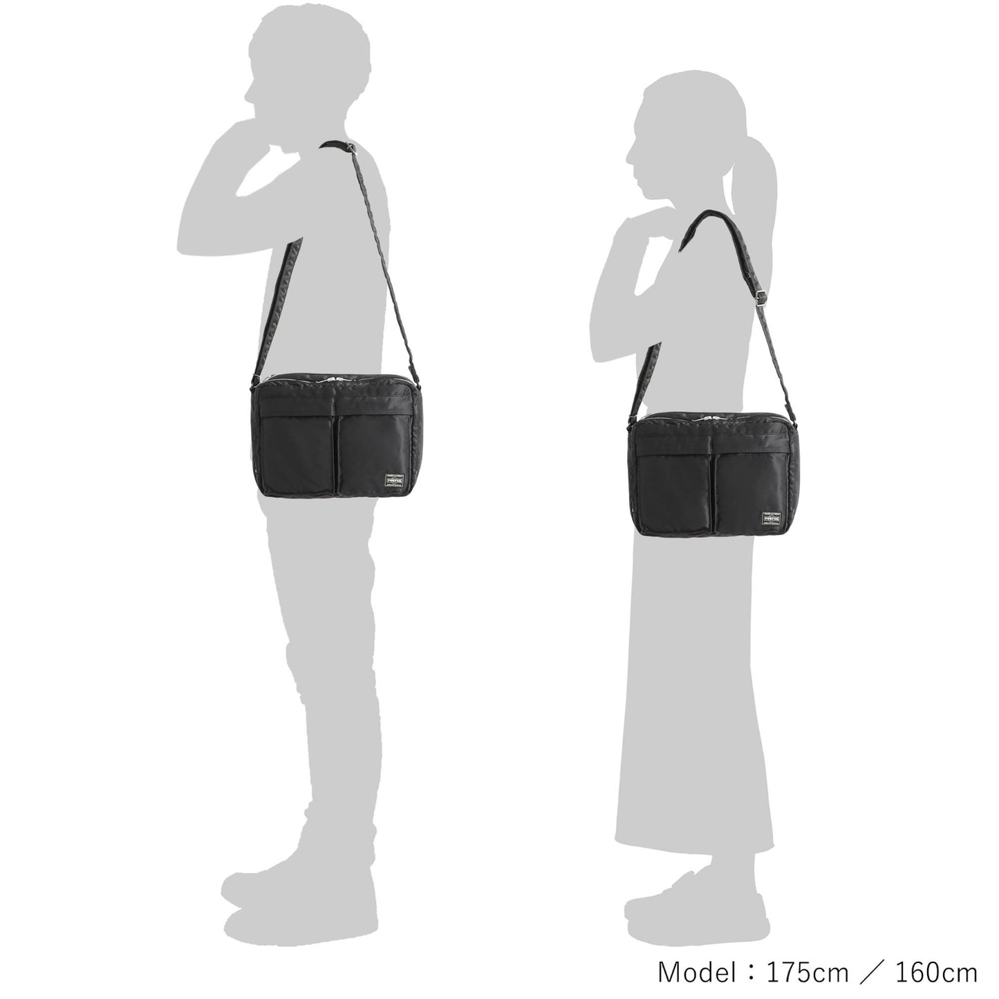 PORTER TANKER SLING BAG W zip(L) made in Japan 622-08633