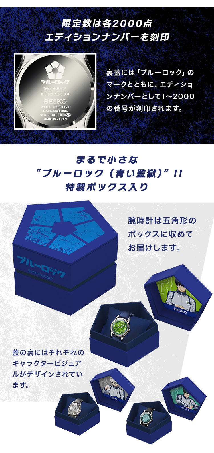 SEIKO X 藍色監獄 ブルーロック 日本製 限定版 手錶