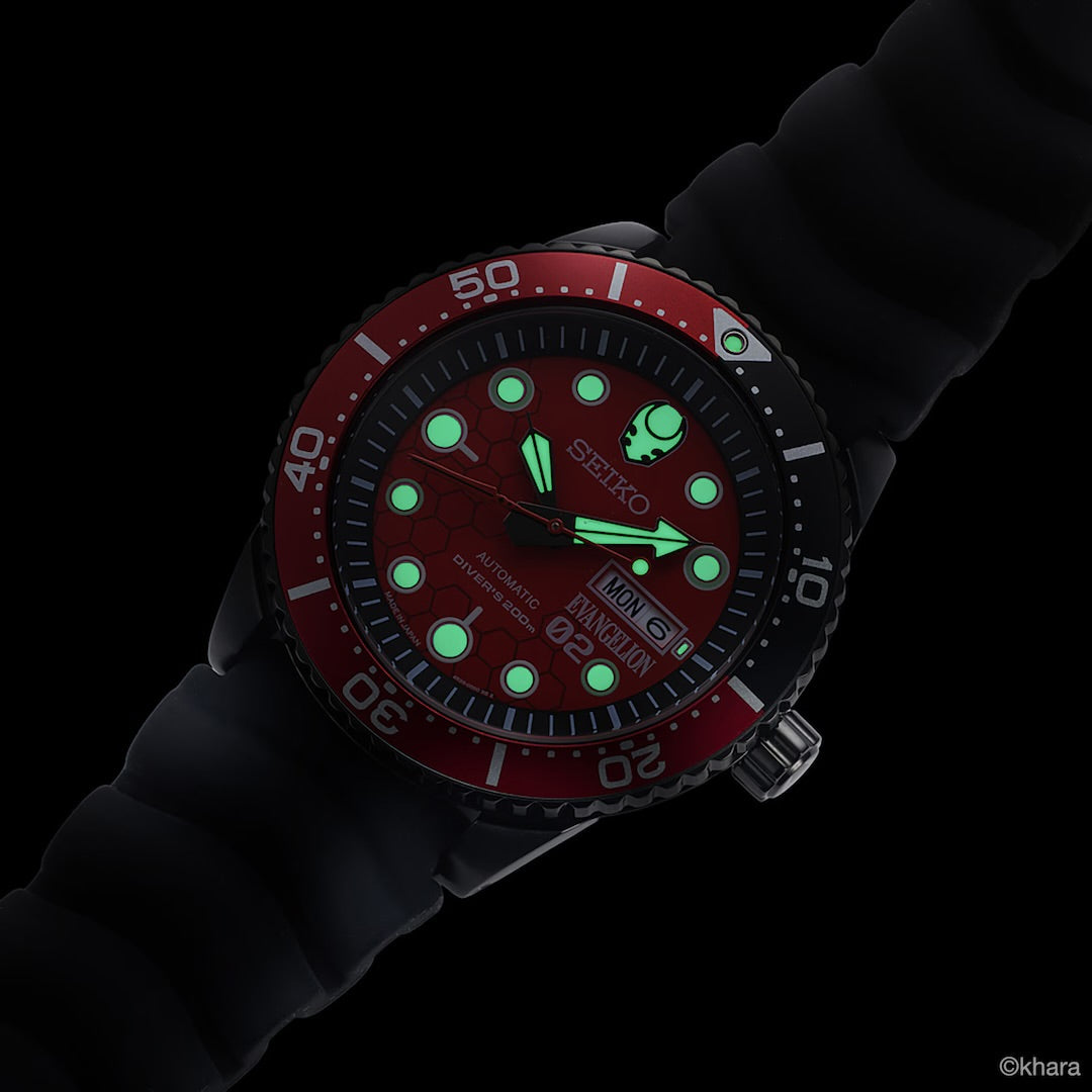 SEIKO X RADIO EVA 新世紀福音戰士 EVA-02 DIVER'S WATCH (EVA-02 MODEL) 限定版 精工 日本製限量手錶 JDM日版