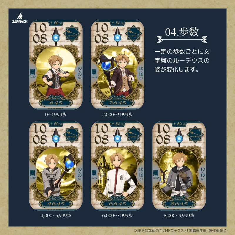 GARRACK X 無職轉生～到了異世界就拿出真本事 特別版運動手錶 JDM日版