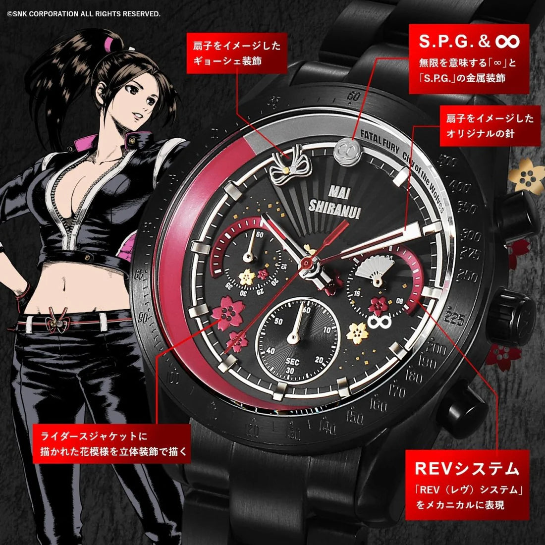 餓狼伝説 City of the Wolves 不知火 舞 特別版 限量手錶 JDM日版