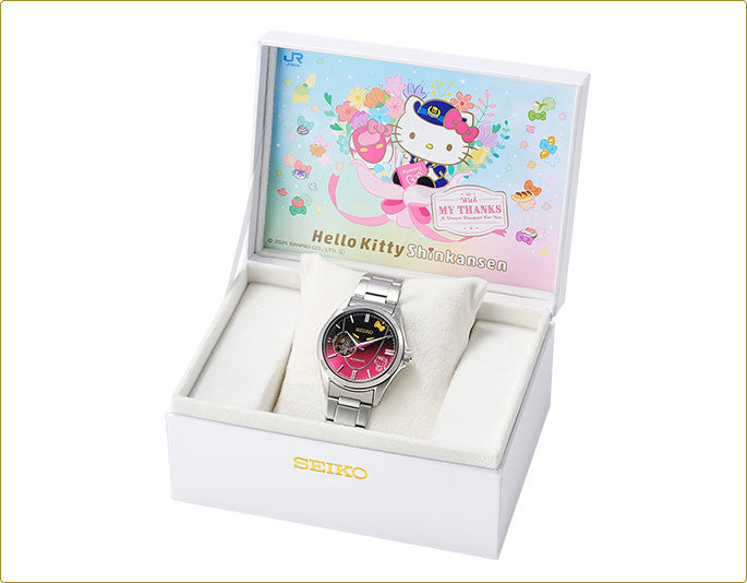 SEIKO X HELLO KITTY 新幹線500系 引退紀念版 精工日本製 機械式限量版手錶 JDM日版