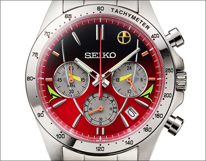SEIKO 新世紀福音戰士新幹線 500 TYPE EVA-02 特別版 精工 日本製限量版手錶 JDM日版