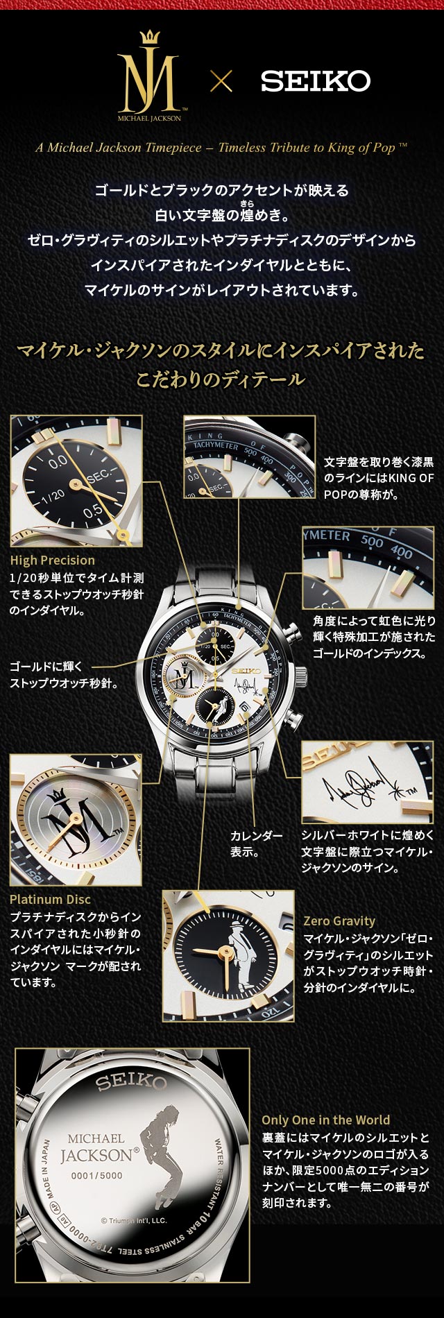 SEIKO X MICHAEL JACKSON 紀念版 精工 日本製特別版 手錶 JDM日版
