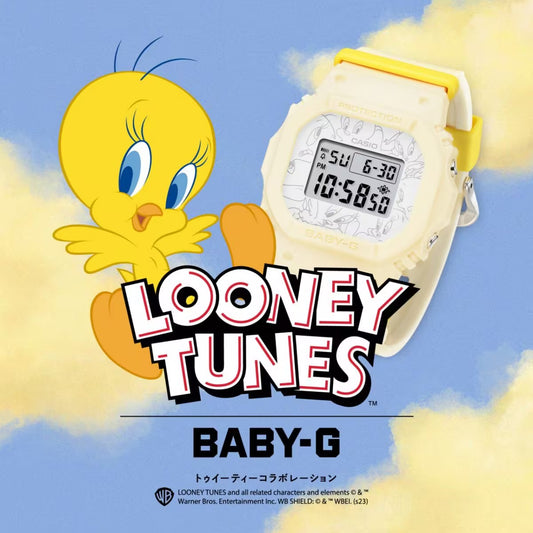 CASIO X TWEETY BABY G BGD-565 Series LOONEY TUNES 翠兒 特別版手錶 BGD-565TW-5JR JDM 日版