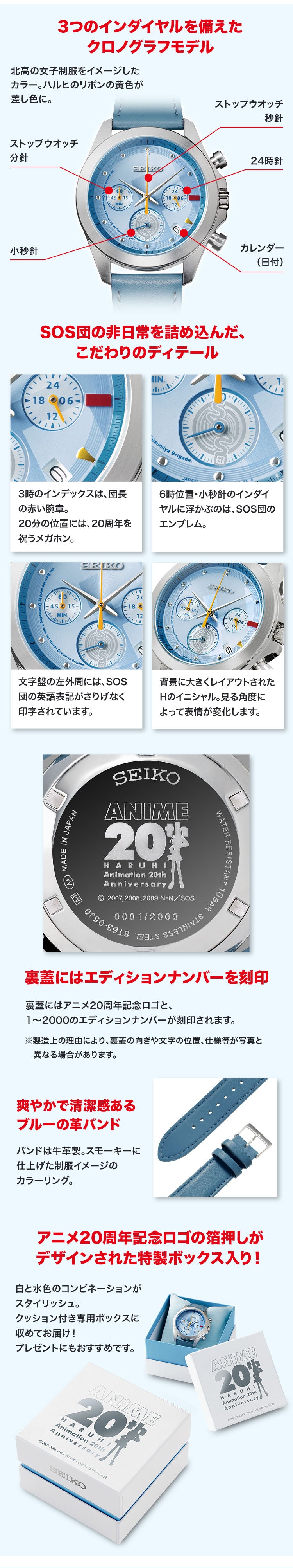 SEIKO X 涼宮春日的憂鬱 動漫20週年紀念 精工 日本製限量版手錶 JDM日版