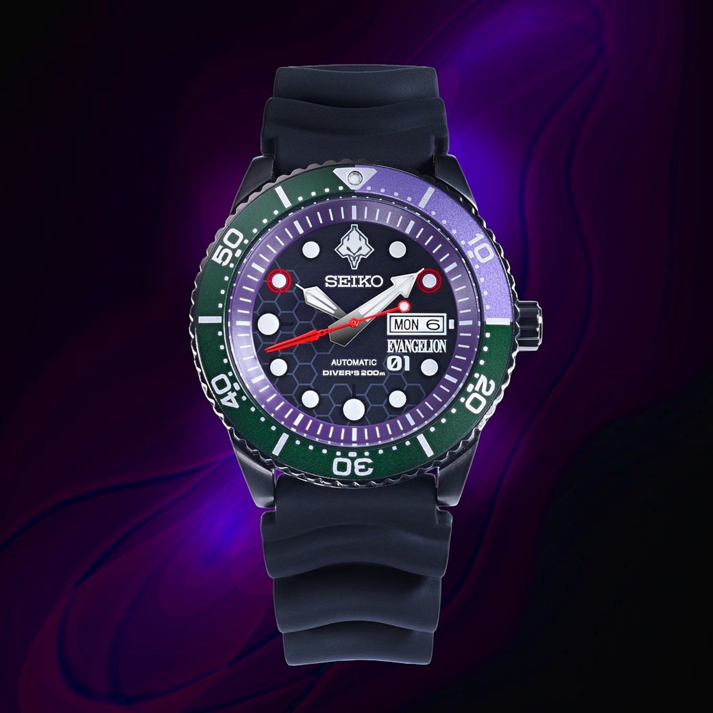SEIKO X RADIO EVA 新世紀福音戰士 EVA-01 DIVER'S WATCH (EVA-01 MODEL) 限定版 精工 日本製限量手錶 JDM日版